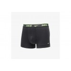 Nike Everyday Cotton Stretch Ανδρικά Boxer Εσώρουχα Μαύρα 3 Τεμάχια