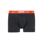 Nike Everyday Cotton Stretch Ανδρικά Boxer Εσώρουχα Μαύρα 3 Τεμάχια