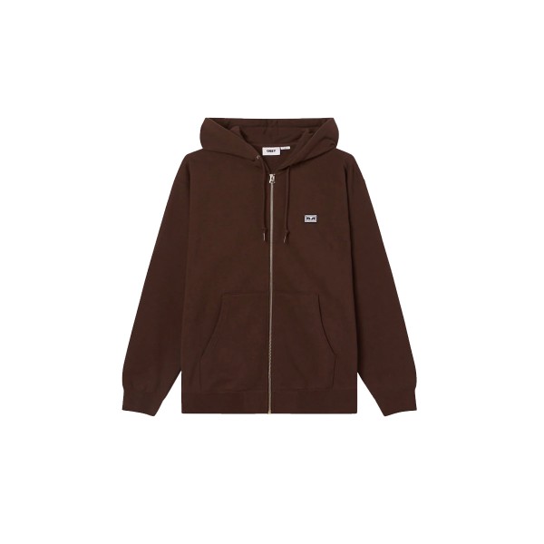 Obey Established Works Eyes Zip Ζακέτα Βαμβακερή Ανδρ (112460023 JAVA BROWN)