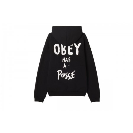 Obey Posse Extra Heavy Ανδρικό Φούτερ Με Κουκούλα Μαύρο