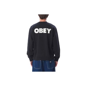 Obey Bold Crew Fleece Μπλούζα Με Λαιμόκοψη Ανδρική (112862349 BLACK)