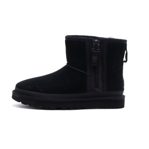 Ugg W Classic Mini Zipper Tape Logo Μποτάκια Μόδας (1144034 BLK)