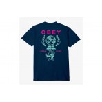 Obey Helping Hand Ανδρικό Κοντομάνικο T-Shirt Μπλε Σκούρο