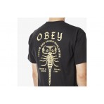 Obey Scorpion Ανδρικό Κοντομάνικο T-Shirt Μαύρο