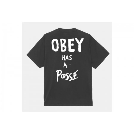 Obey Has A Posse Ανδρικό Κοντομάνικο T-Shirt Μαύρο