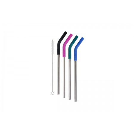 Emerson Stainless Steel Drinking Eco-Straws 4 Pieces Καλαμάκι 