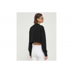 Karl Lagerfeld Γυναικεία Μακρυμάνικη Crop Top Μπλούζα Μαύρη