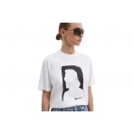 Karl Lagerfeld Γυναικείο Κοντομάνικο T-Shirt Λευκό