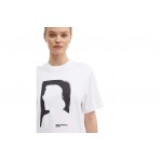 Karl Lagerfeld Γυναικείο Κοντομάνικο T-Shirt Λευκό