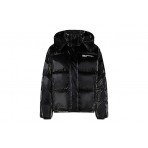 Karl Lagerfeld Pearlized Γυναικείο Puffer Μπουφάν Μαύρο