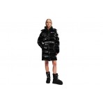 Karl Lagerfeld Long Belted Γυναικείο Puffer Μπουφάν Μαύρο