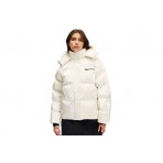 Karl Lagerfeld Long Belted Γυναικείο Puffer Μπουφάν Λευκό