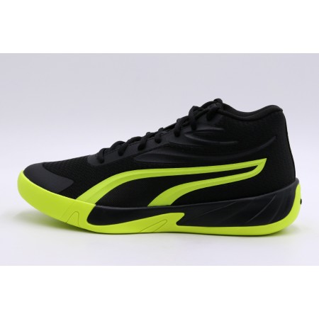 Puma Court Pro Παιδικά Μπασκετικά Παπούτσια Μαύρα, Κίτρινα