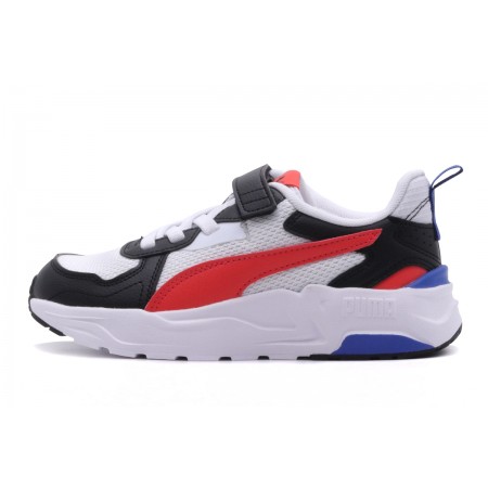 Puma Trinity Lite Ac Παιδικά Sneakers Λευκά, Μαύρα, Κοραλλί, Μπλε