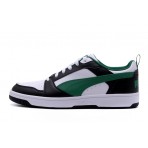 Puma Rebound V6 Low Ανδρικά Sneakers Λευκά, Μαύρα, Πράσινα