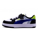 Puma Caven 2.0 Block Παιδικά Sneakers Λευκά, Μαύρα, Μπλε, Κίτρινα