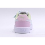 Puma Caven 2.0 Block Παιδικά Sneakers Λευκά, Ροζ, Λαχανί