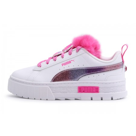 Puma Mayze Trolls Παιδικά Sneakers Λευκά, Φούξια