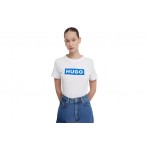 Hugo Classic B Γυναικείο Κοντομάνικο T-Shirt Λευκό, Μπλε