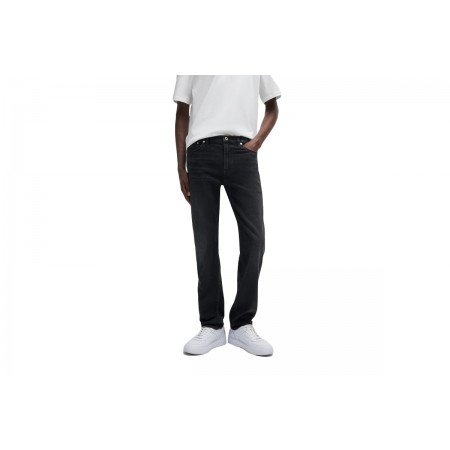 Hugo Boss Ash Slim-fit Ανδρικό Τζιν Παντελόνι Μαύρο