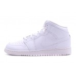 Jordan Air 1 Triple White Mid Παπούτσια Λευκά