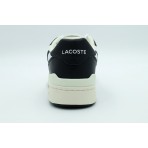 Lacoste T-Clip Set Leather Ανδρικά Sneakers Λευκά, Μαύρα