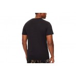 Versace Thick Foil Ανδρικό Κοντομάνικο T-Shirt Μαύρο