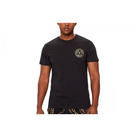 Versace Thick Foil Ανδρικό Κοντομάνικο T-Shirt Μαύρο