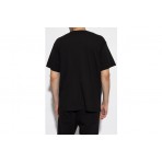 Versace Logo Placket Ανδρικό Κοντομάνικο T-Shirt Μαύρο