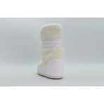 Moon Boot Icon Faux Fur Γυναικείες Μπότες Χιονιού Λευκές