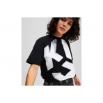 Karl Lagerfeld Γυναικείο Cropped Κοντομάνικο T-Shirt