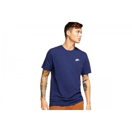 Nike Ανδρικό Κοντομάνικο T-Shirt Μπλε Σκούρο (AR4997 410)