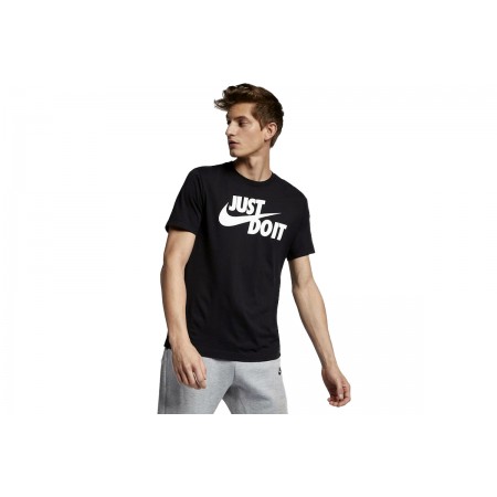 Nike Just Do It Swoosh Ανδρικό Κοντομάνικο T-Shirt Μαύρο