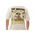 Bee Unusual No Fucks Given Ανδρικό Κοντομάνικο T-Shirt Μπεζ