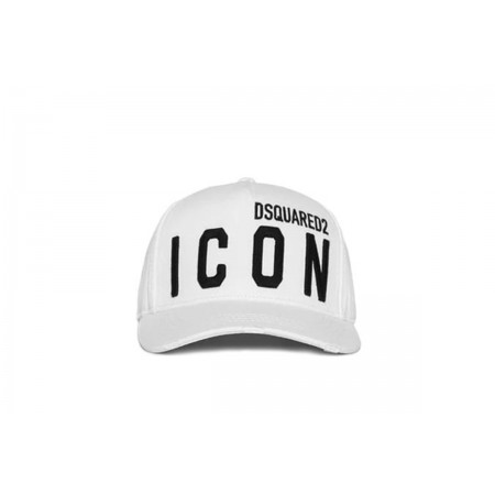 Dsquared2 Icon Strapback Baseball Καπέλο Λευκό, Μαύρο