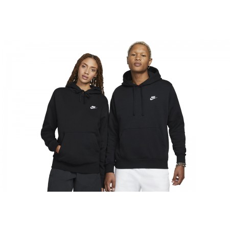 Nike Sportswear Club Fleece Unisex Φούτερ Με Κουκούλα Μαύρο