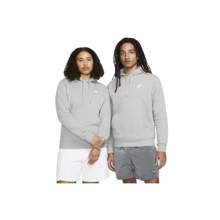 Nike Sportswear Club Fleece Unisex Φούτερ Με Κουκούλα Γκρι