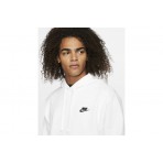 Nike Sportswear Club Fleece Unisex Φούτερ Με Κουκούλα Λευκό