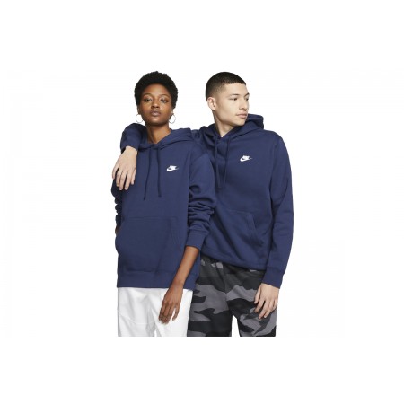 Nike Sportswear Club Fleece Φούτερ Με Κουκούλα Μπλε Σκούρο