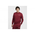 Nike Sportswear Club Fleece Ανδρική Μακρυμάνικη Μπλούζα Μπορντό