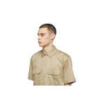 Dickies Work Shirt Ανδρικό Κοντομάνικο Πουκάμισο Μπεζ