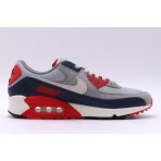 Nike Air Max 90 Sneakers Γκρι, Μπλε Σκούρα, Λευκά, Κόκκινα