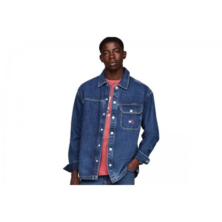 Tommy Jeans Essential Denim Πουκάμισο Μακρυμάνικο Ανδρικό 