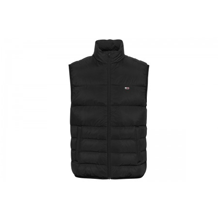 Tommy Jeans Light Down Vest Αμάνικο Puffer Μπουφάν Μαύρο