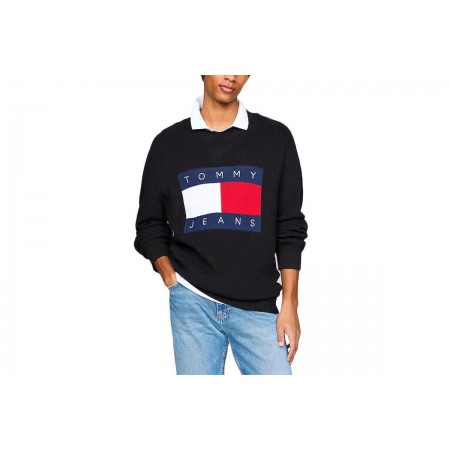 Tommy Jeans Reg Dna Flag Sweater Μπλούζα Με Λαιμόκοψη Ανδρική 