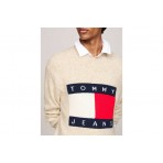 Tommy Jeans Melange Flag Ανδρικό Πουλόβερ