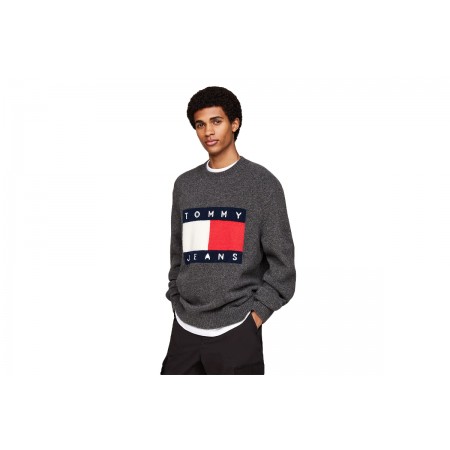 Tommy Jeans Melange Flag Ανδρικό Πουλόβερ