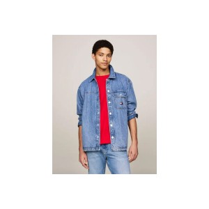 Tommy Jeans Essential Denim Overshirt Πουκάμισο Μακρυμάνικο Ανδρικό (DM0DM19527 1A4)