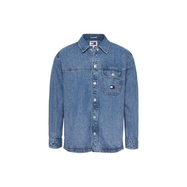 Tommy Jeans Essential Denim Overshirt Πουκάμισο Μακρυμάνικο Ανδρικό (DM0DM19527 1A4)