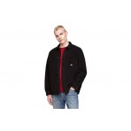 Tommy Jeans Xs Badge Teddy Fleece Overshirt Ανδρική Ζακέτα Μαύρη